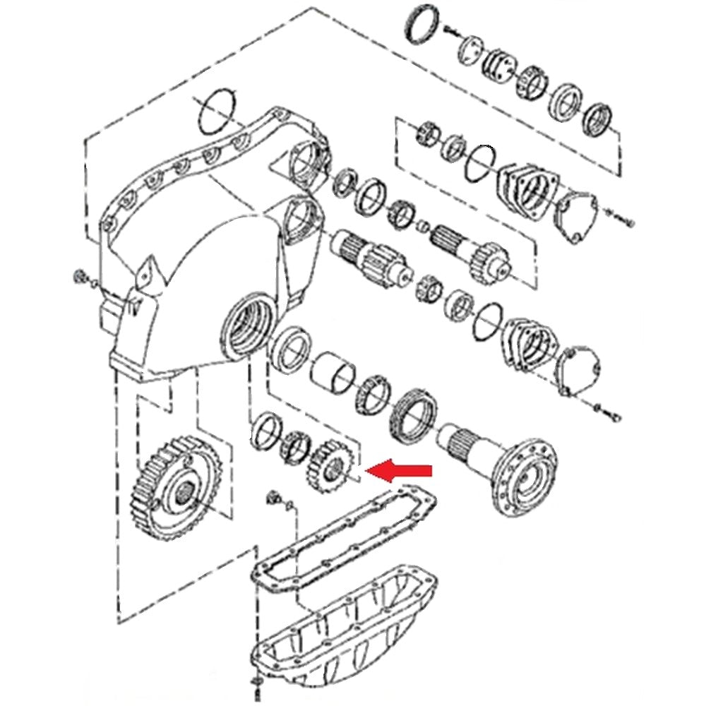 Final Drive Idler Gear Fits Case/International Harvester