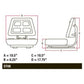 T110BL Black Universal Tractor Seat with Trapezoidal Back Trapezoid
