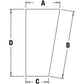 T191072 Fits John Deere Lower Windshield Glass (RH) Models 310G, 310J, 310SG, 31