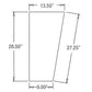 T191072 Fits John Deere Lower Windshield Glass (RH) Models 310G, 310J, 310SG, 31