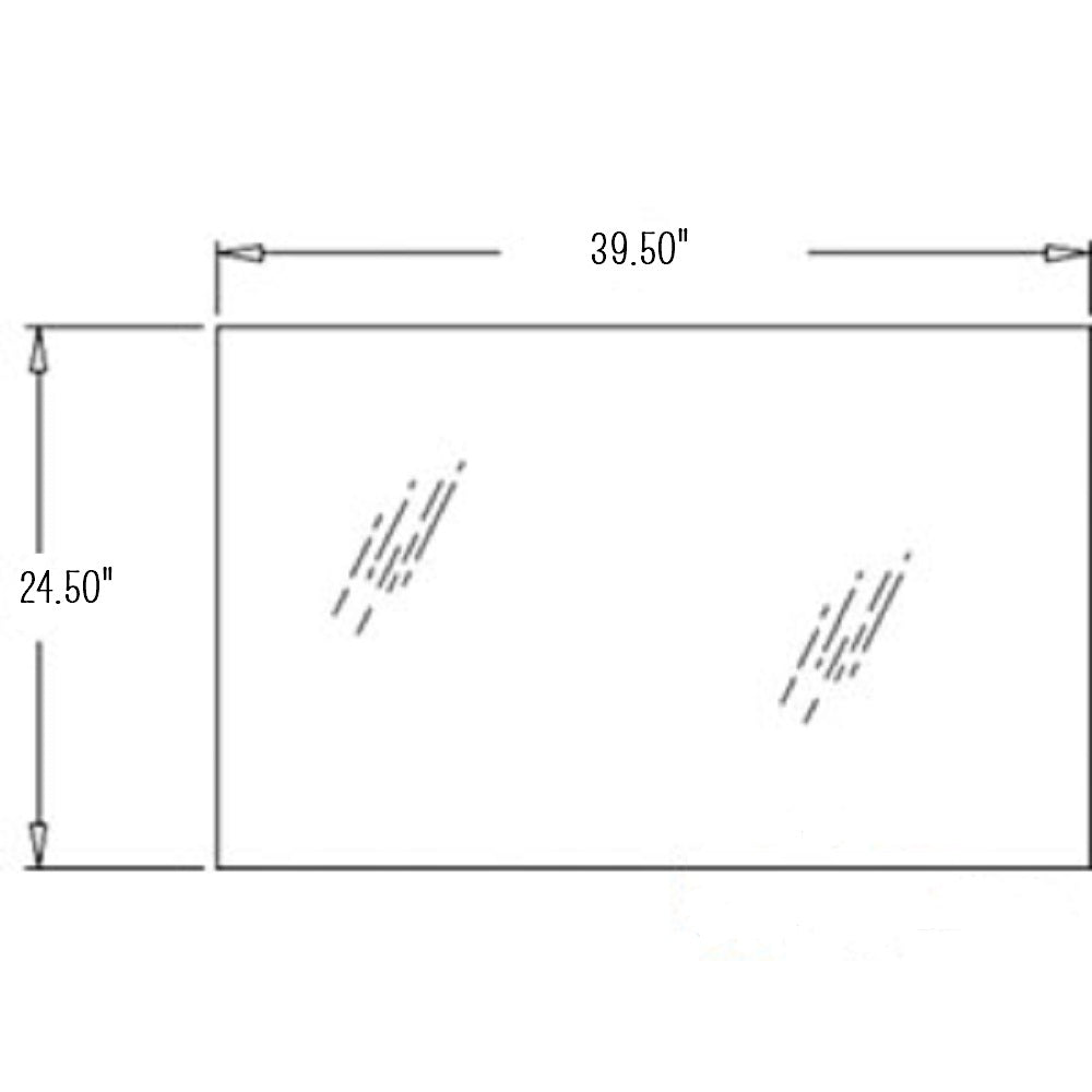 A-T242700 Rear Upper Glass Window - Fits John Deere