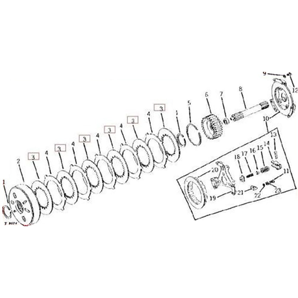 T21315T Steering Clutch Disc Fits John Deere