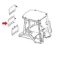 Rear Middle Glass Fits John Deere Replaces T201954