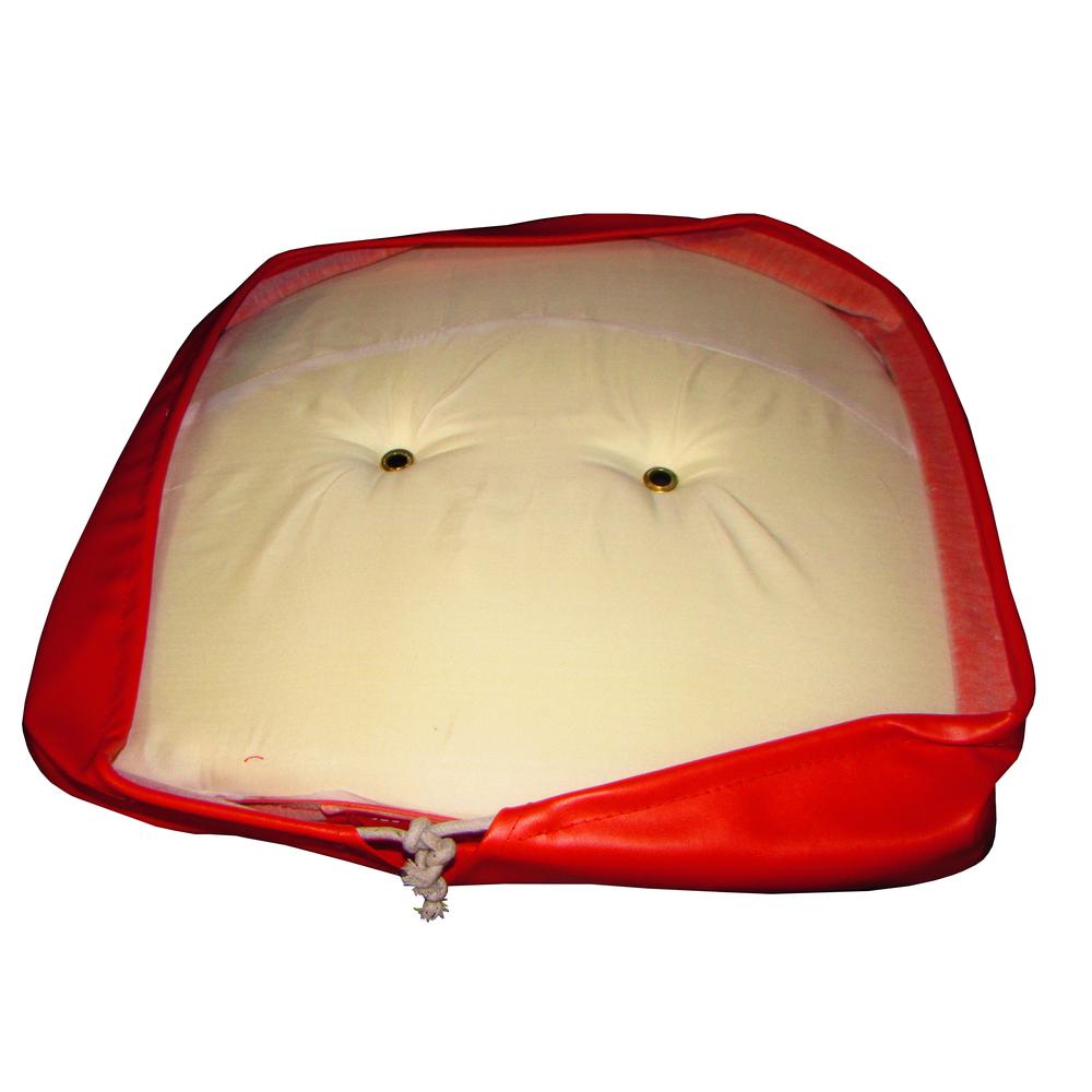 Orange/White Universal 21" Pan Style Tractor Seat Cushion Bottom 1" Foam Pad