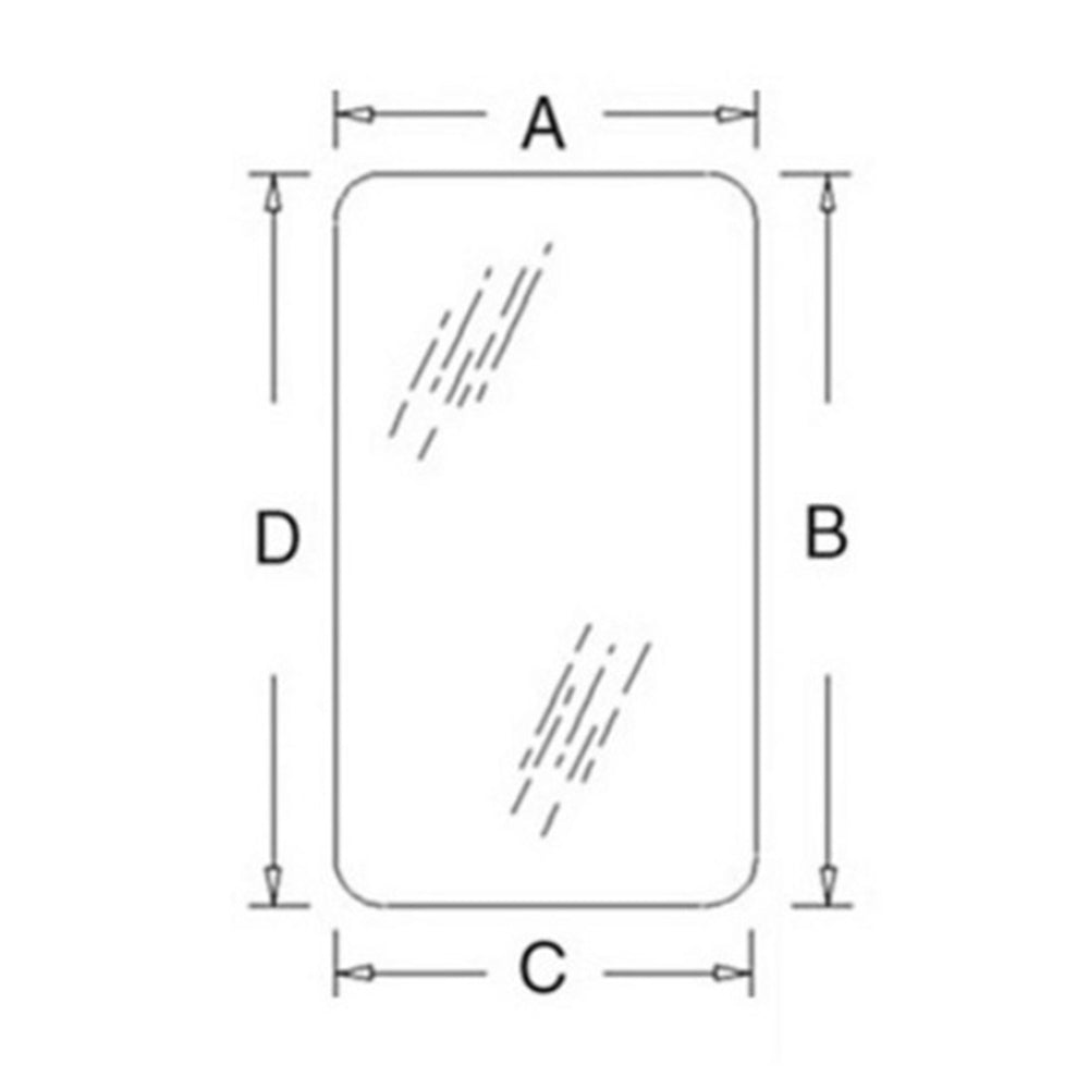 T30859  RH LH Door Glass Fits John Deere Backhoe Loader 544A 544B 644 644A +
