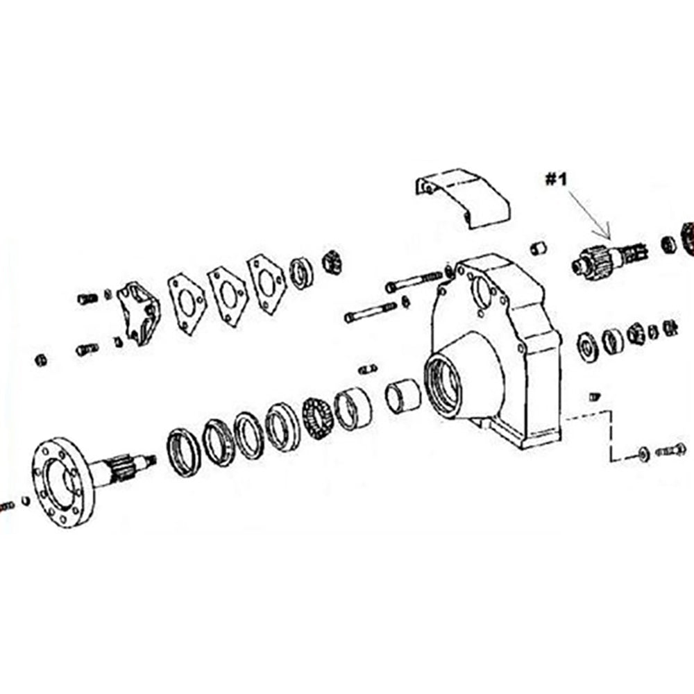 Replacement Dozer Pinion Shaft T40859 Fits John Deere 450E 550 550A 550B 555