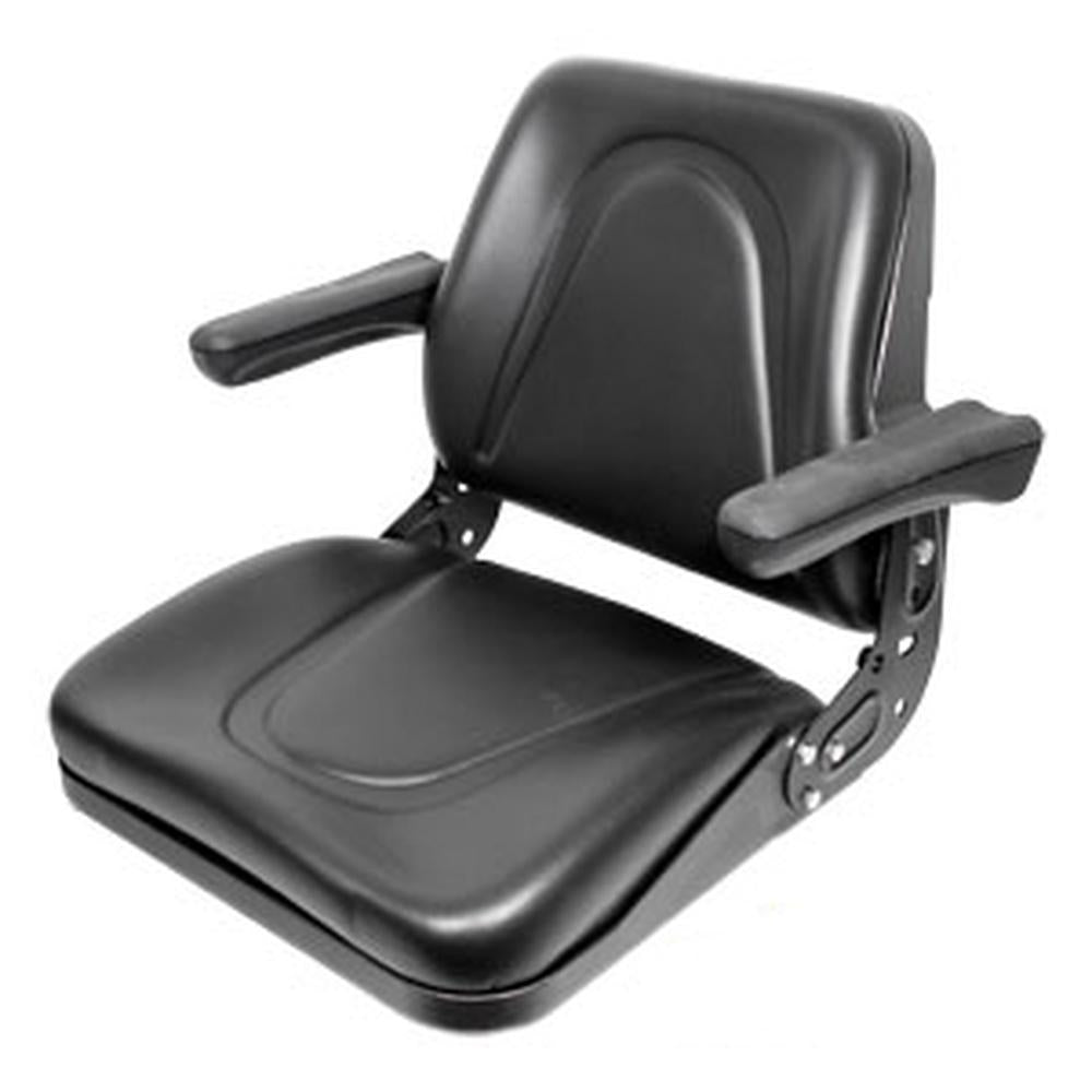 A-T500BL Black Universal Seat - Fits Allis Chalmers; Fits Bobcat; Fits Case