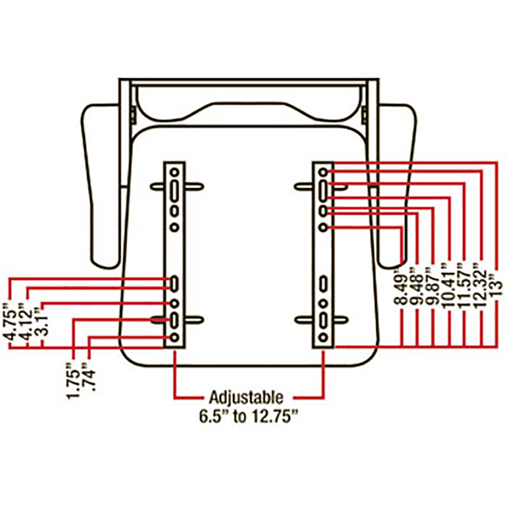 Universal T500BL Tractor Seat w/Slide Tracks Fits Kubota Fits Bobcat Fits Ford F