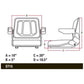 Universal Backhoe Dozer Skid Loader Tractor Adj Seat Track Gray T500GY
