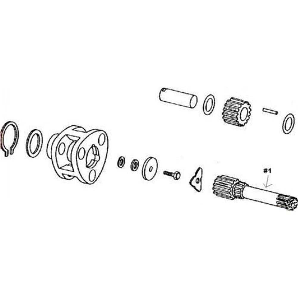 T71926 LH Rear Axle Sun Shaft Fits John Deere 210C 310 310A-B-C 410