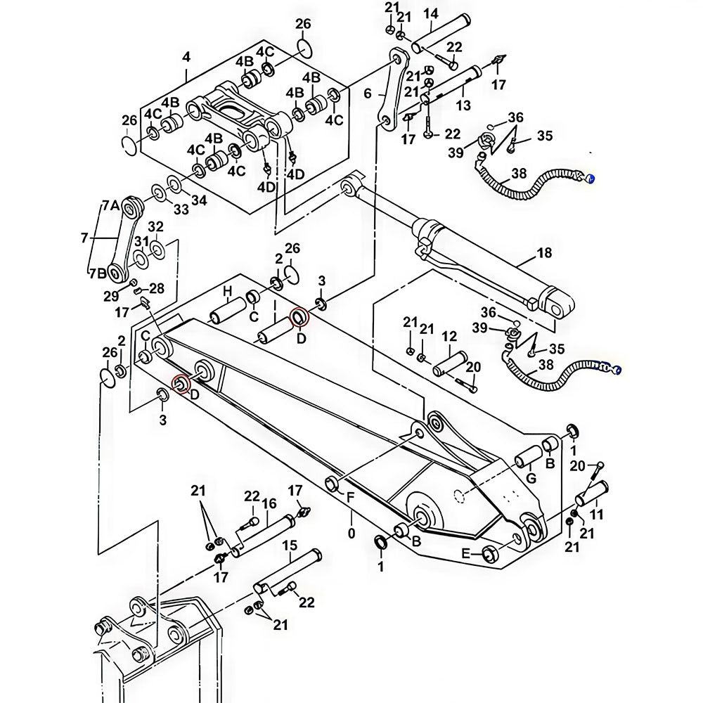 TH103214 Bushing Fits HITACHI ZX450, ZX470