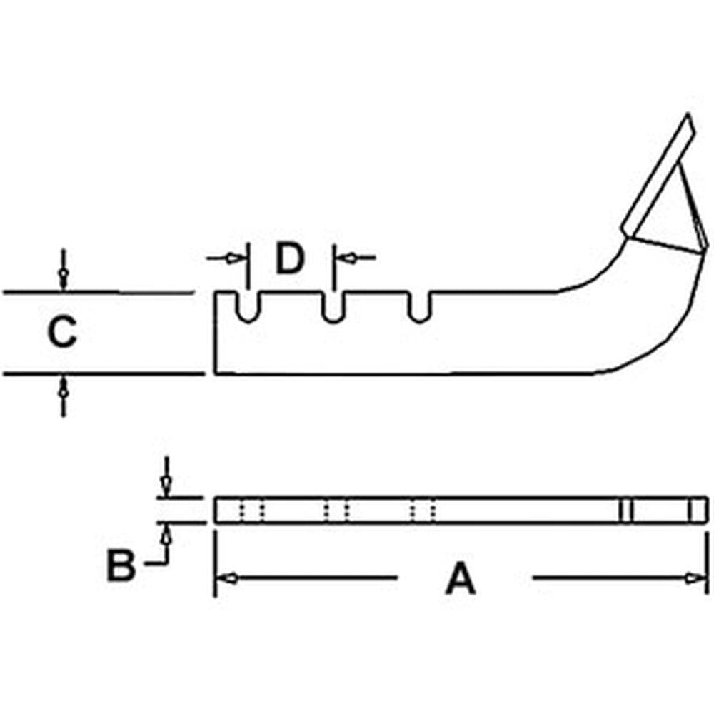 BSS2534N Box Scraper Shank Fits Massey Ferguson Fits John Deere Fits New Holland