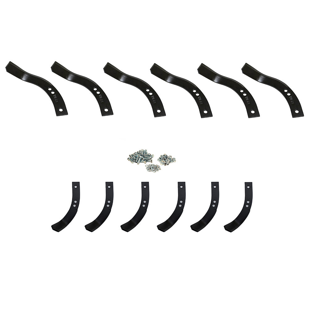 129359 Set of 12 Tiller Tines with Hardware Fits 402, 404, 405 406