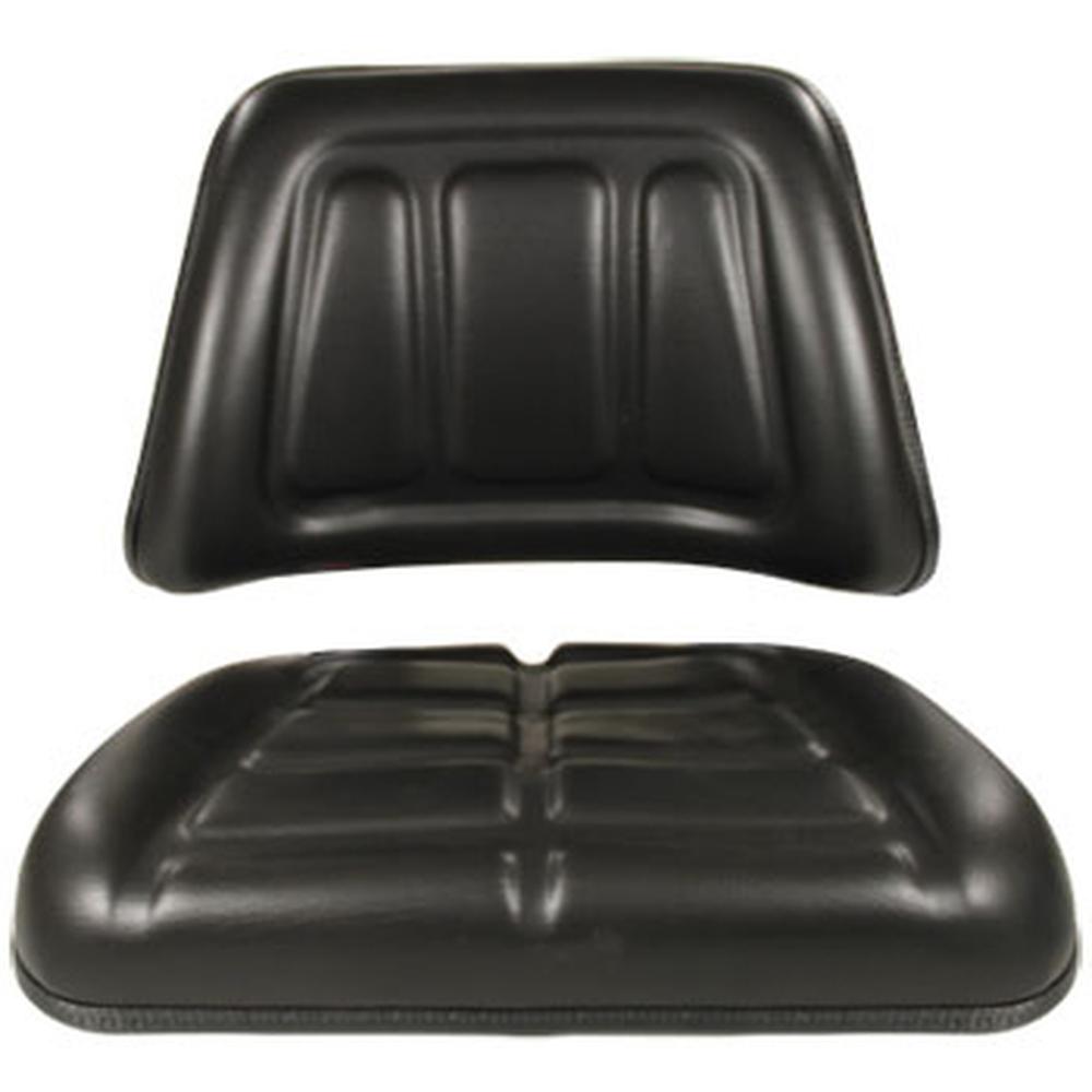 Seat Cushion Set - Vinyl Black Fits Massey Ferguson 360 399 398 290 390 240 375