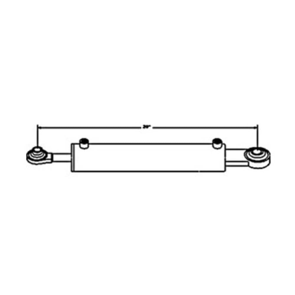 Hydraulic Top Link Cylinder (Fits CAT. II) w/ 3" Bore Fits Universal Products Mo