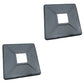 4" Square Rubber Bumper Plug End Cap Cover Black RV Camper Trailer 2 Pack
