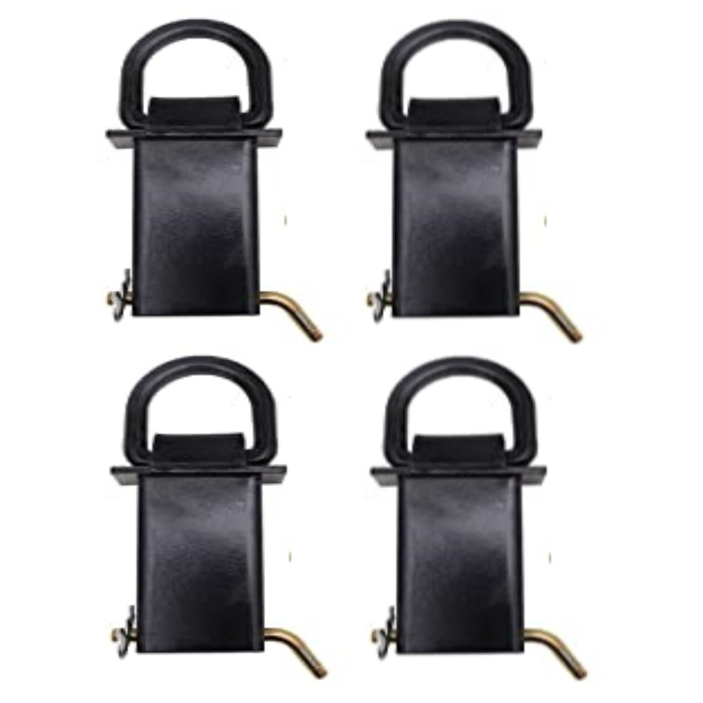 4 Pack Heavy Duty Adjustable Trailer Stake Pocket D Ring 5400 Lbs Load Limit