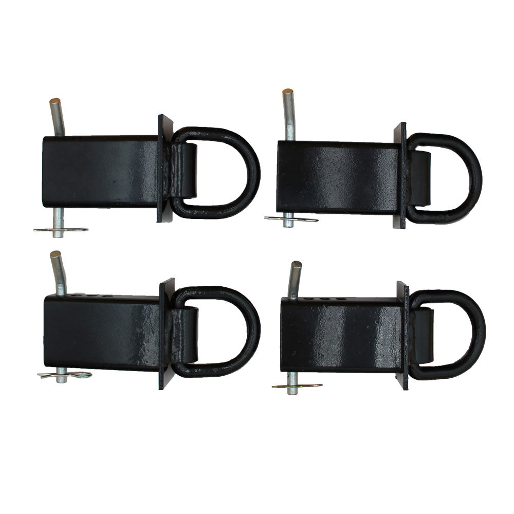 SPDRx4 Heavy Duty Adjustable Trailer Stake Pocket D Ring- 4 pack Fits Universal