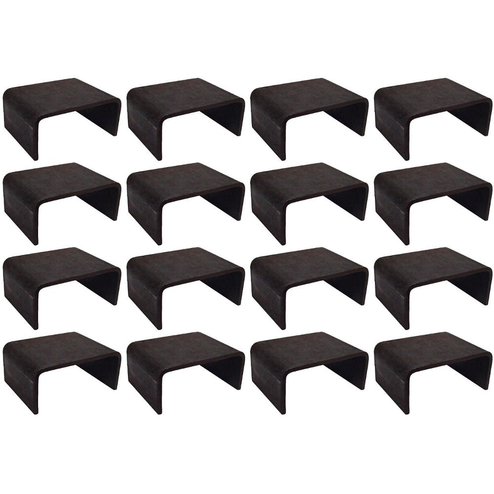 Set of (16) 3" x 1-5/8" x 3.5" Weld-On Stake Pocket 6 Gauge for Trucks Trailers