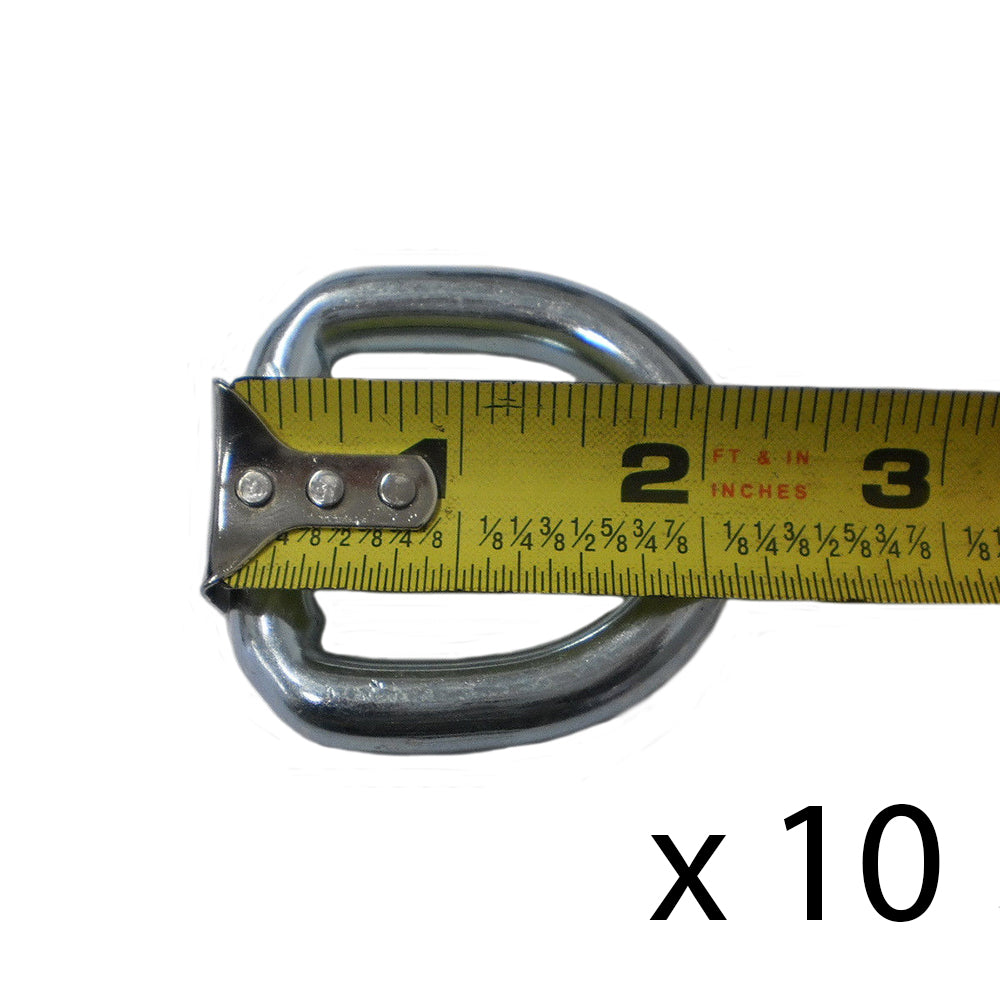 Qty 10: 3/8" Weld On D-Ring Fits Universal Products Replaces 10WR15