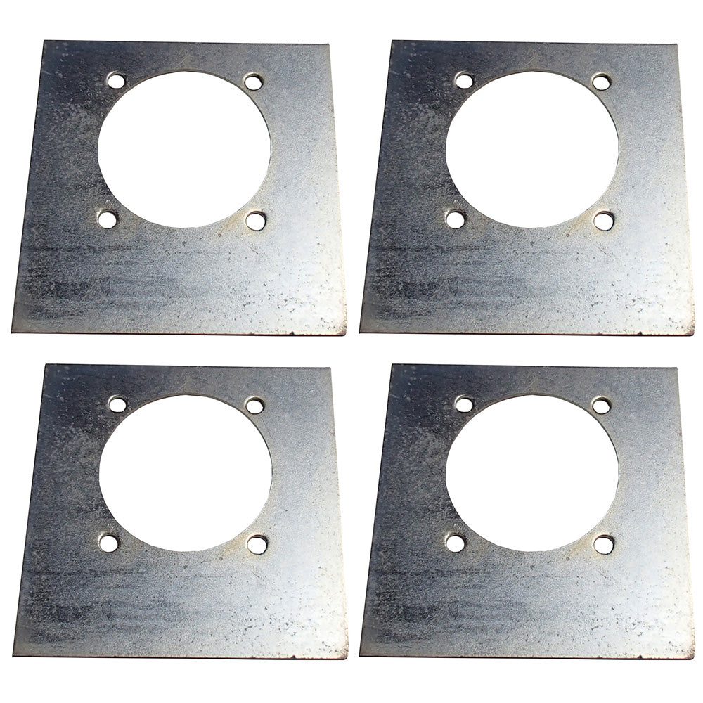 (4) New Backing / Mounting Plates for D-Ring Tie Down Recessed D-Rings Rope Ring