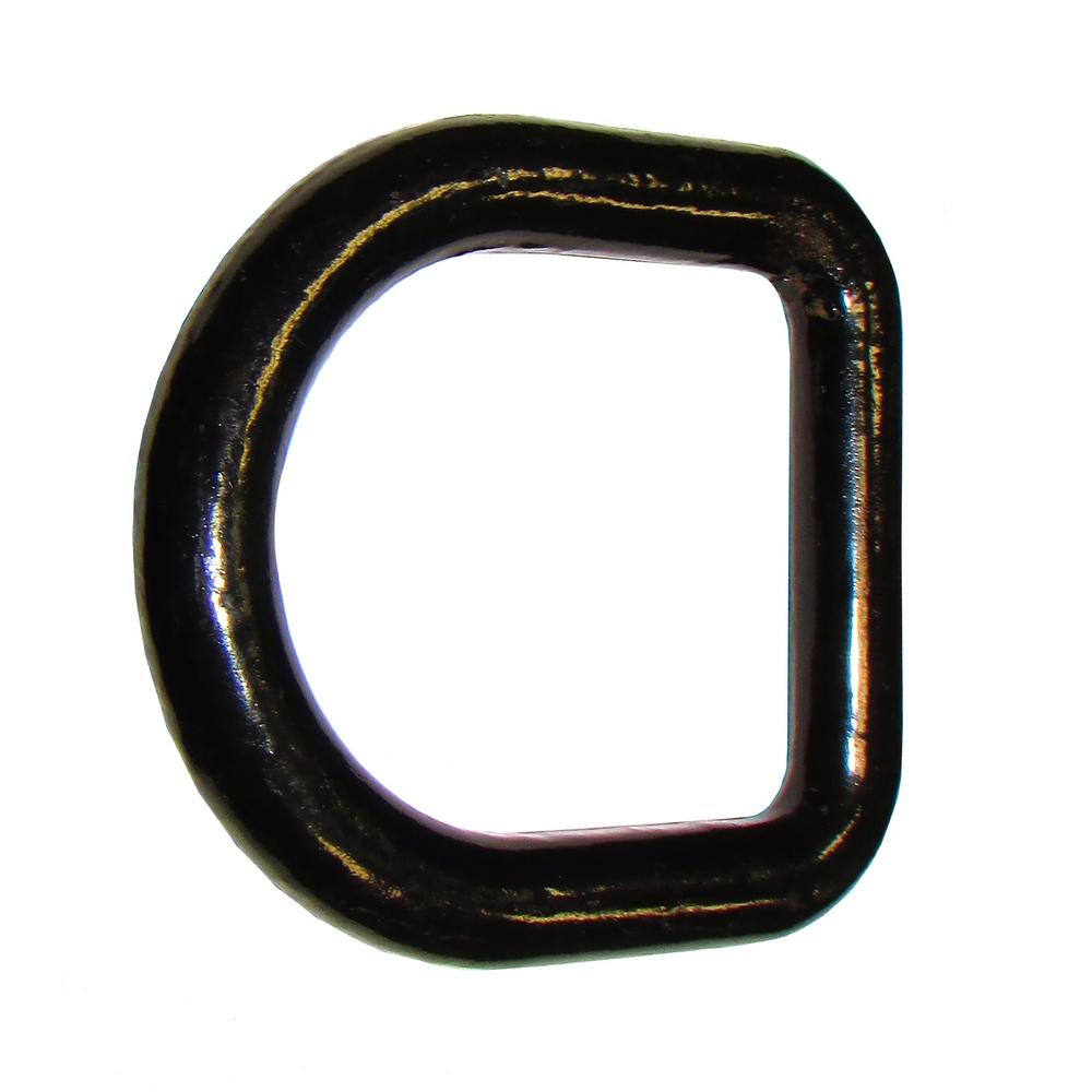 1/2" Bolt On Weld On Black Painted Forged D Ring