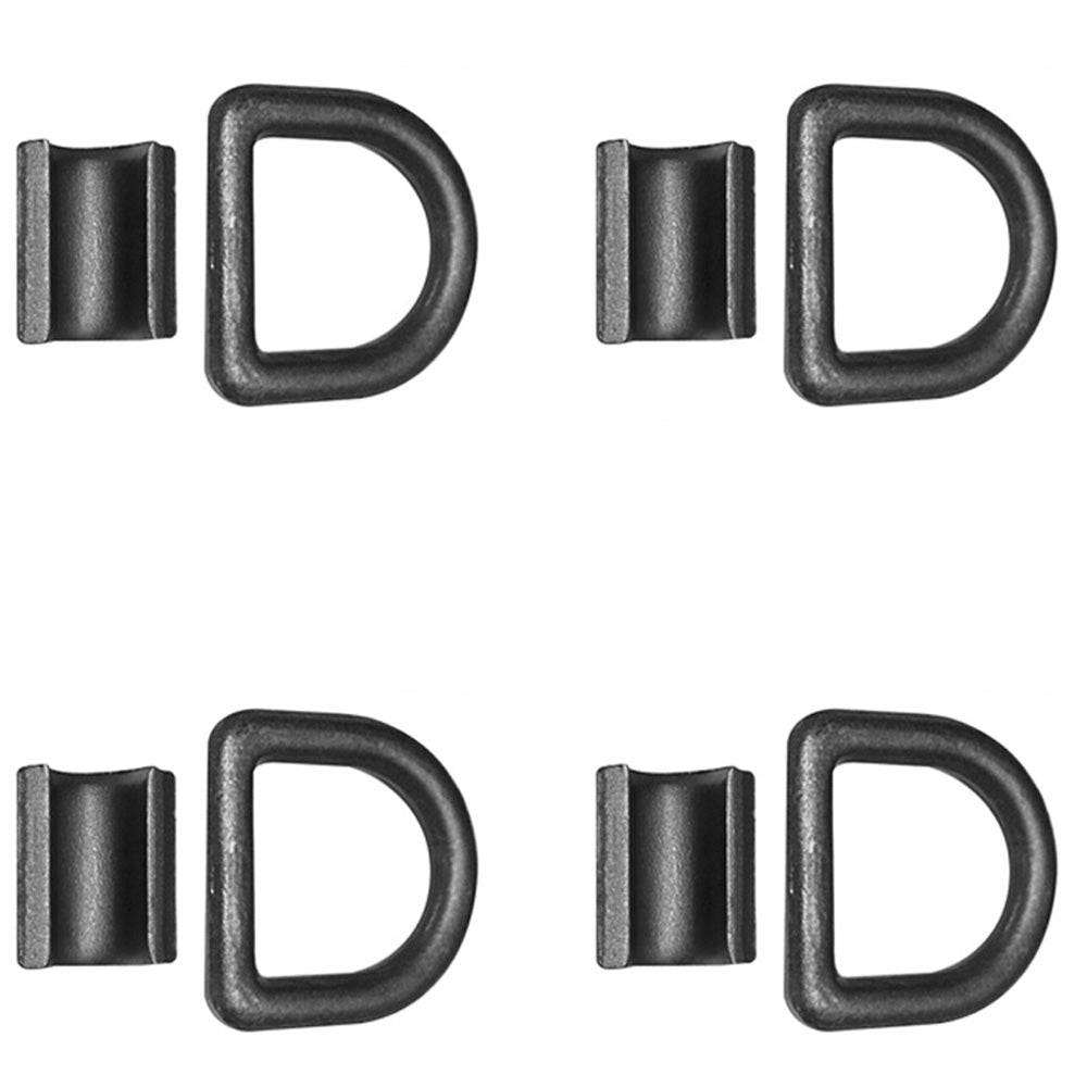 DR050-Z-BLK (4) 1/2" Bolt-on D-Ring (Black) Fits Universal Products