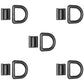 Fits Universal Products Set of (5) 1/2" Bolt-on D-Ring(s) For Car Truck Trailer