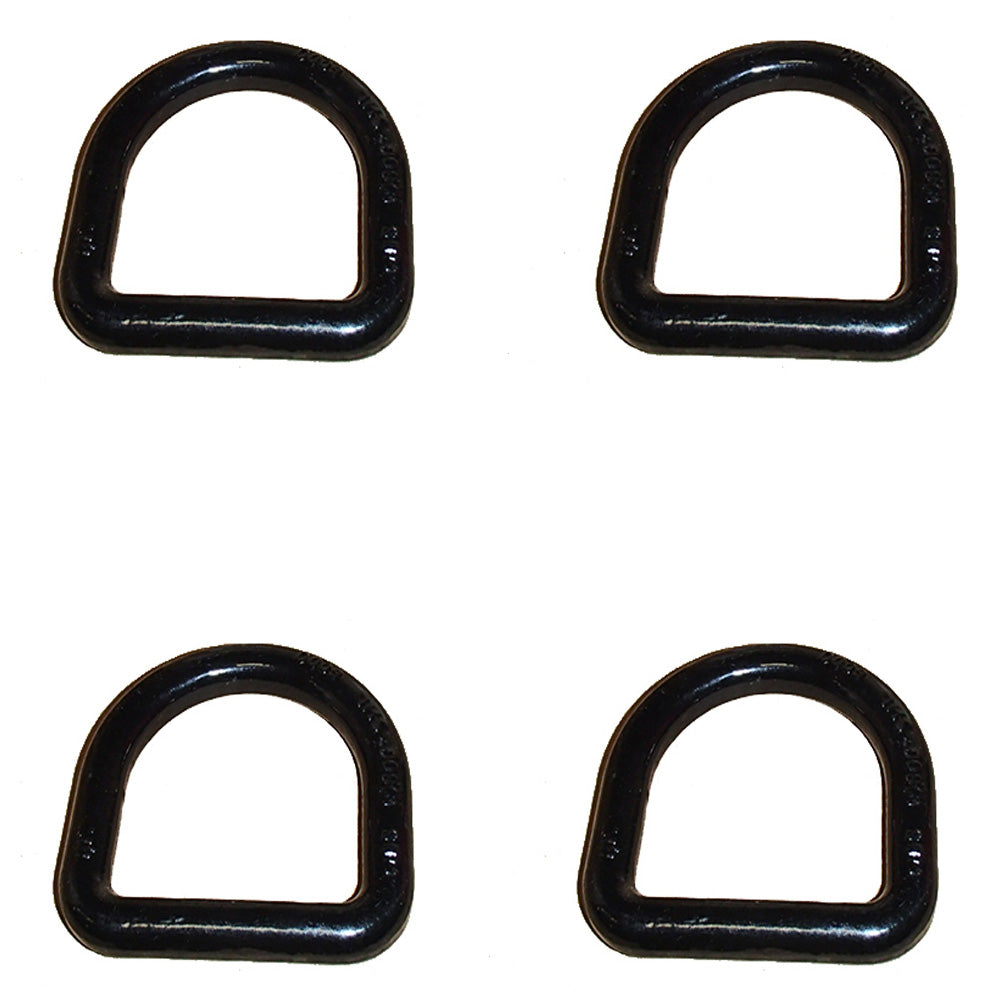 Qty 4: 5/8" Weld-On D-Ring (Black) Fits Universal Products Replaces SR15-BLK