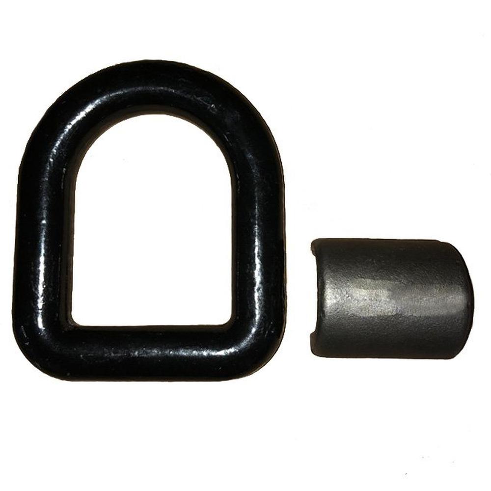 One (1) Black Weld On 1" Forged D Ring Tow Truck Trailer Chain Rope Tie Down