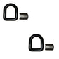Qty 2: 1" Weld-On D-Ring (Black)
 Fits Universal Replaces Tlu28-0017