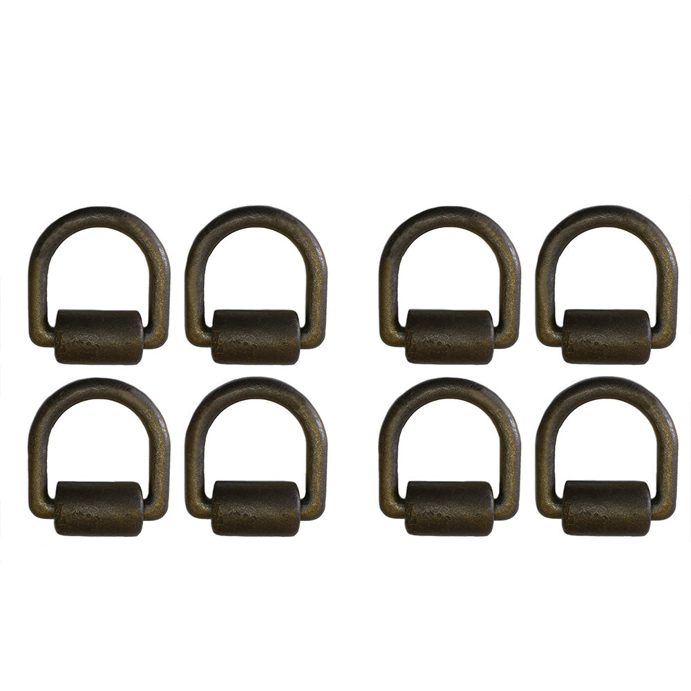 Tlu28-0017 (8) 1" Weld-On D-Ring (Black) Fits Universal