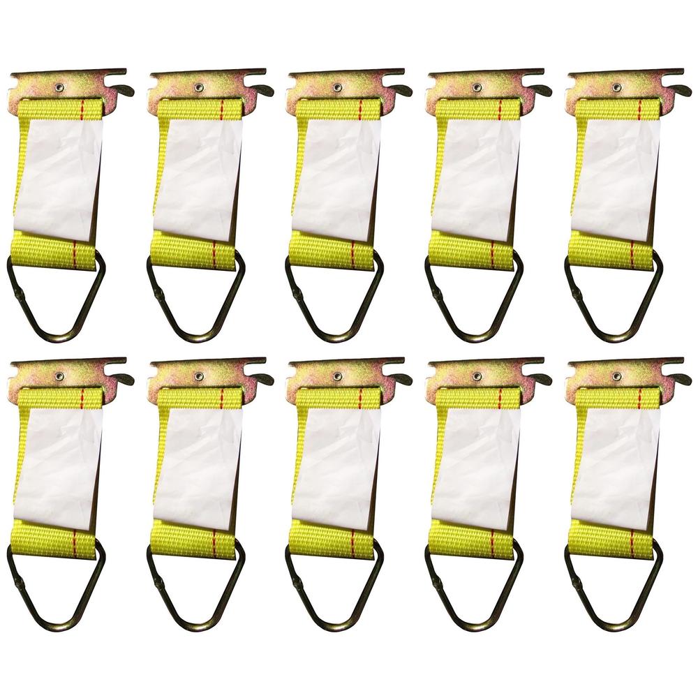 10pk Track Rope Tie-Offs, Removable Cargo Tie-Down Tieoffs