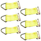 6 pcs E Track Fitting Cargo Trailer Tie Down D Ring Enclosed Van Truck Web Strap