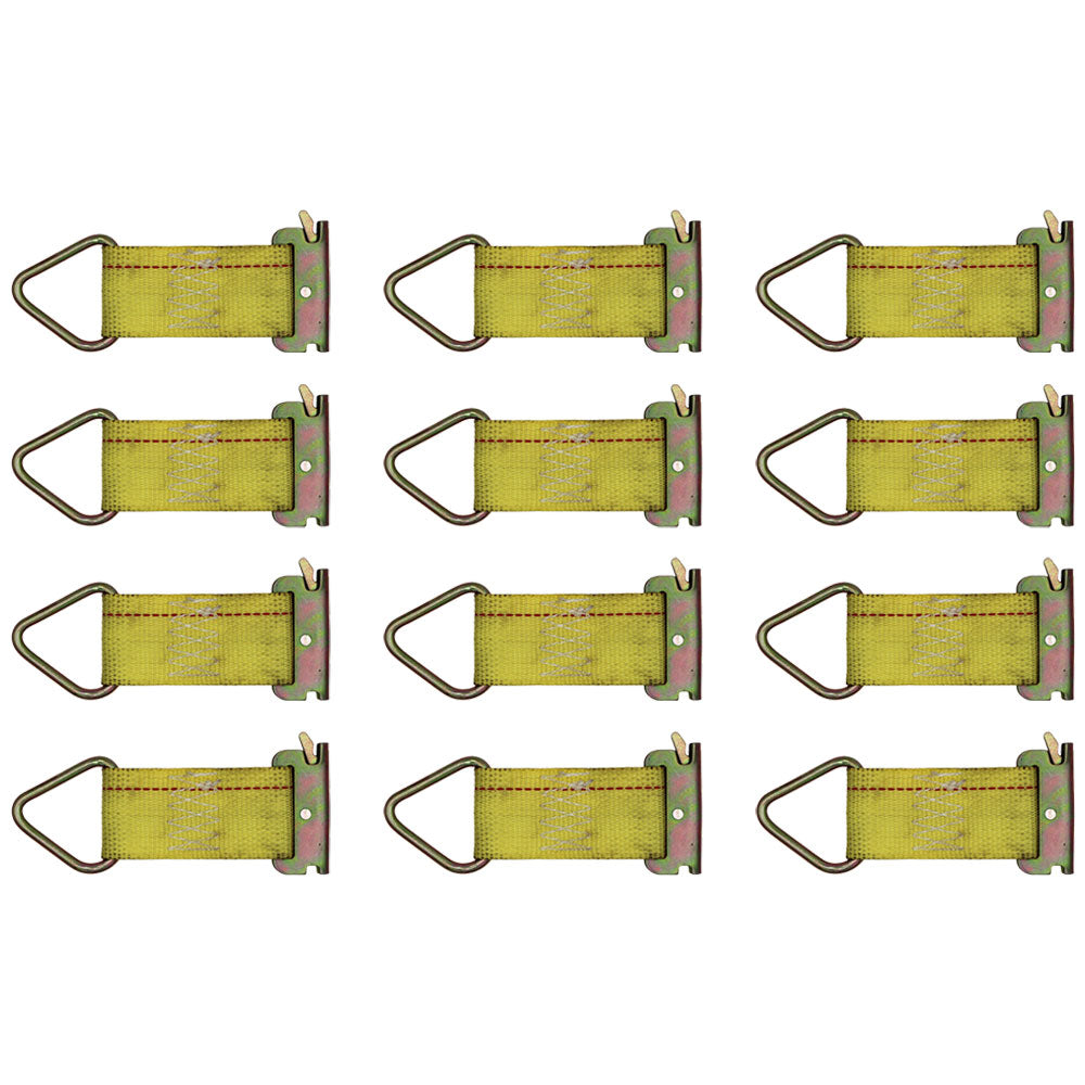 12x E Track Cargo Rope Down Tie Off Straps Container Ratchet Dolly Trailer Truck