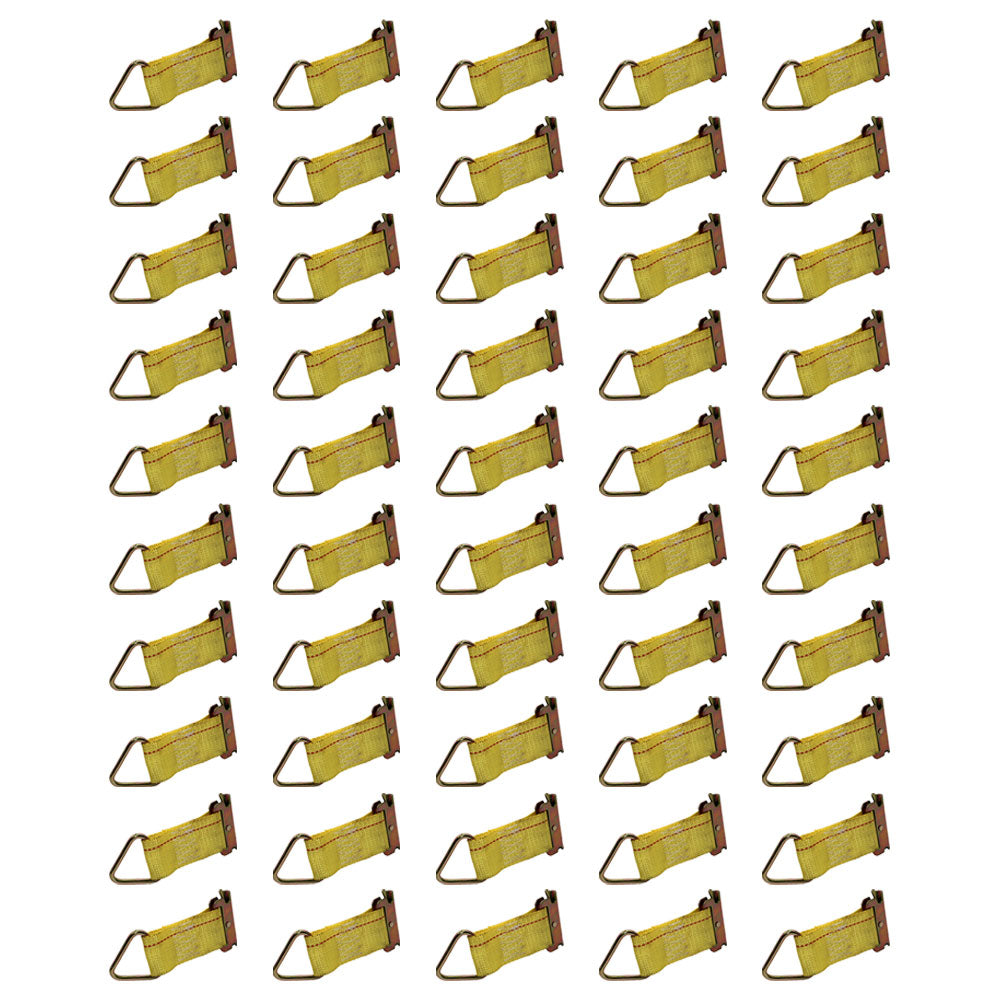 50x Lot E-Track Clip D-Ring Rope Cargo Tie-Down Trailer Semi Tie-Off Strap