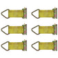 6 pcs E Track Fitting Cargo Trailer Tie Down D Ring Enclosed Van Truck Web Strap