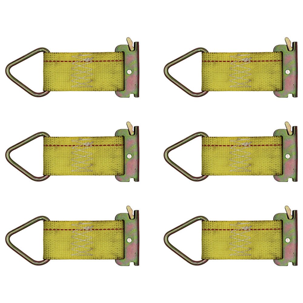 6 pcs E Track Fitting Cargo Trailer Tie Down D Ring Enclosed Van Truck Web Strap