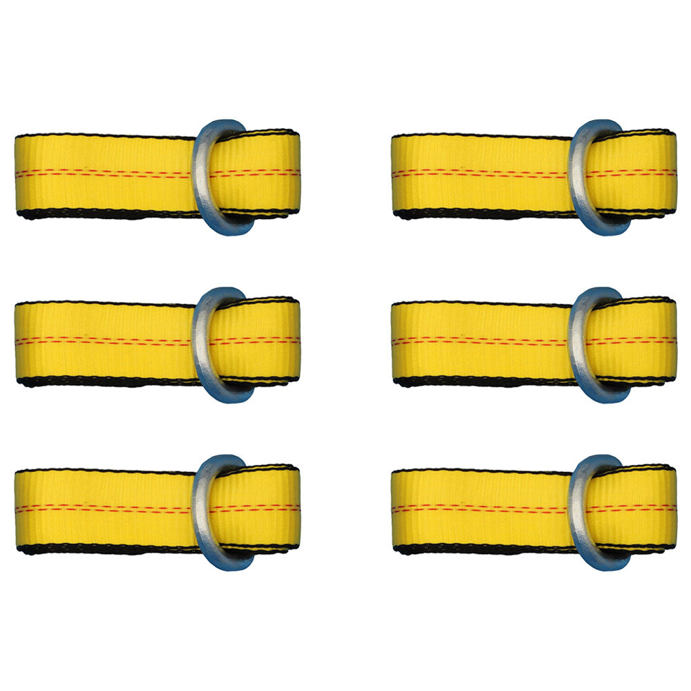 Qty 6: Heavy Duty Lasso/Wheel Lift Straps  (Yellow)  Fits Universal Products