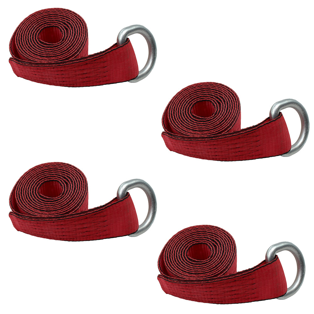 N/A Qty 4: Heavy Duty Lasso/wheel Lift Straps (Red) Fits Universal Products