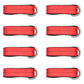 Qty 8: Heavy Duty Lasso/Wheel Lift Straps (Red) Fits Universal Replaces N/A