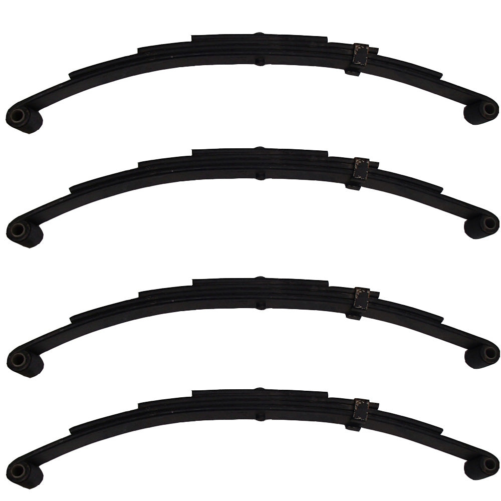 (4) Trailer Double Eye Leaf Springs (2 Pair) 25-1/4" 4-Leaf Rated at 3,500 lbs