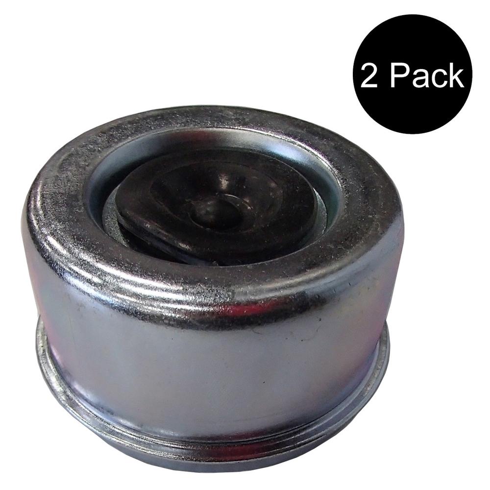 2 Trailer Axle Hub EZ Lube 2.72" Dust Cover Grease Cap & Rubber Plug for Dexter