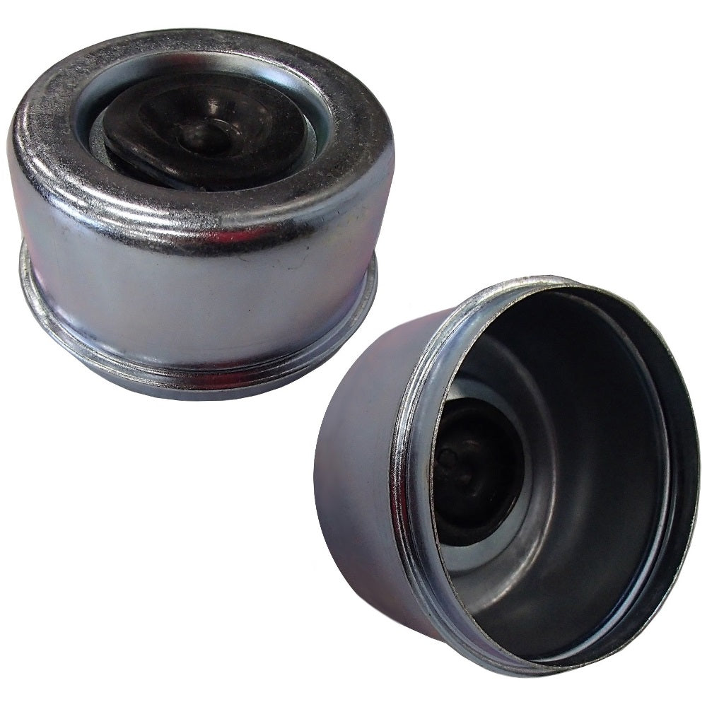 2 Trailer Axle Hub EZ Lube 2.72" Dust Cover Grease Cap & Rubber Plug for Dexter