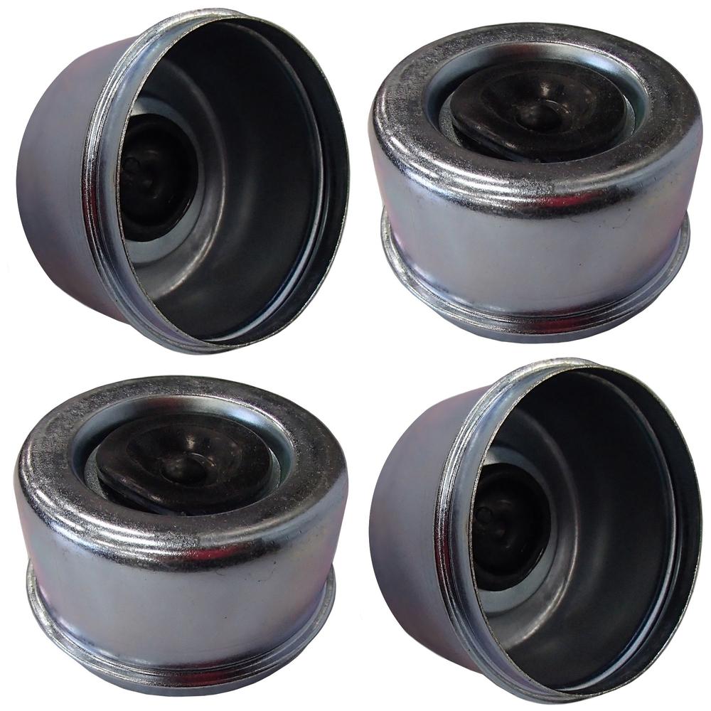 4 Trailer Axle Hub 2.72" EZ Lube Dust Cover Grease Cap w/Rubber Plug Fits Dexter