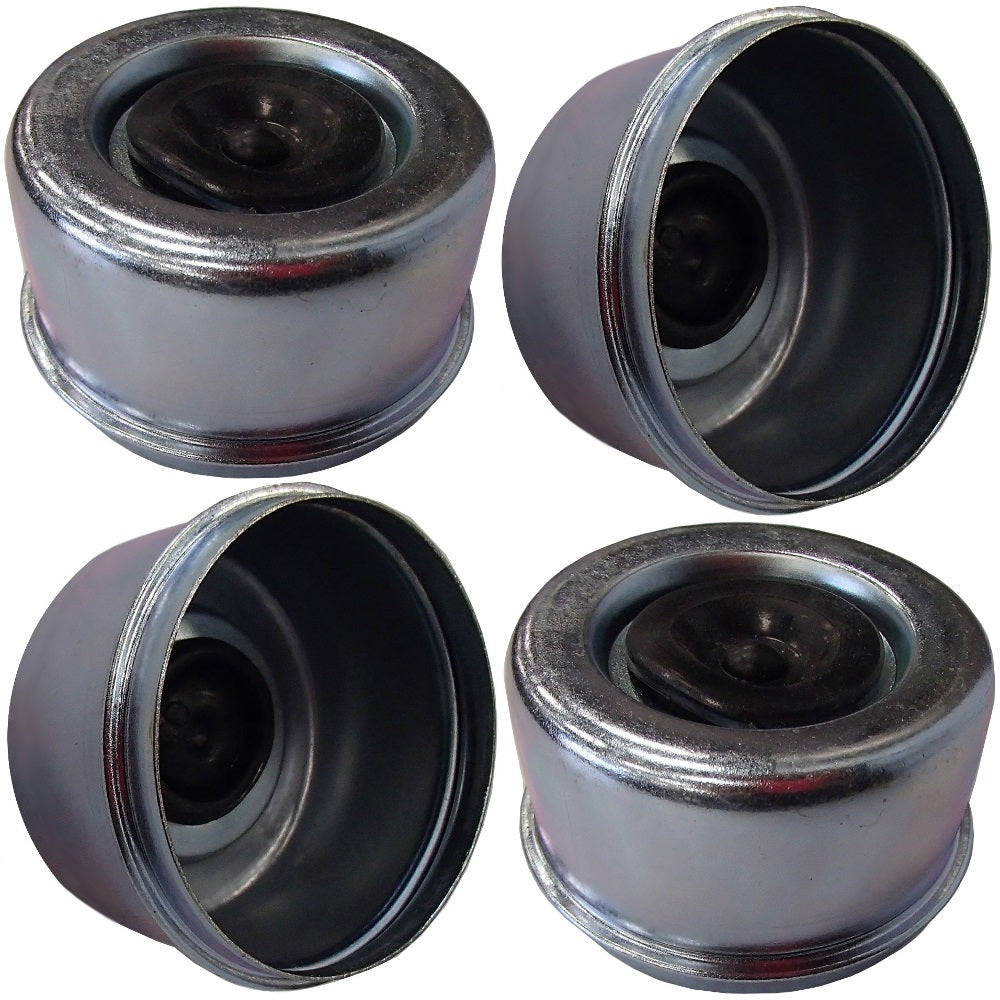 Qty 4: Grease Cap with Rubber Plug Fits Dexter 5,000 - 7,000 lb Axles