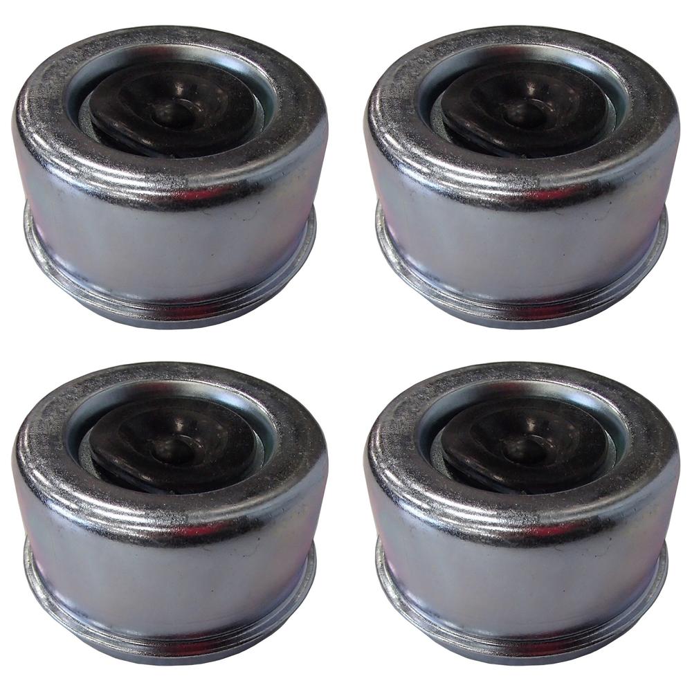 4 Trailer Axle Hub 2.72" EZ Lube Dust Cover Grease Cap w/Rubber Plug Fits Dexter