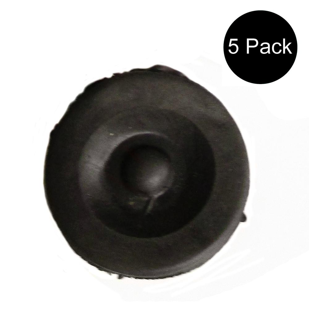 (5) New Black Rubber Grease Plug Hub Dust Caps Fits AL-KO Trailer Camper RV Axle