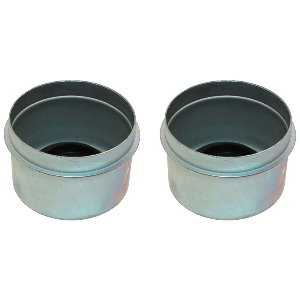 Two 1.98" Trailer 2000 3500 Axle Dust Cap Cup Grease Cover for RV Camper EZ Lube