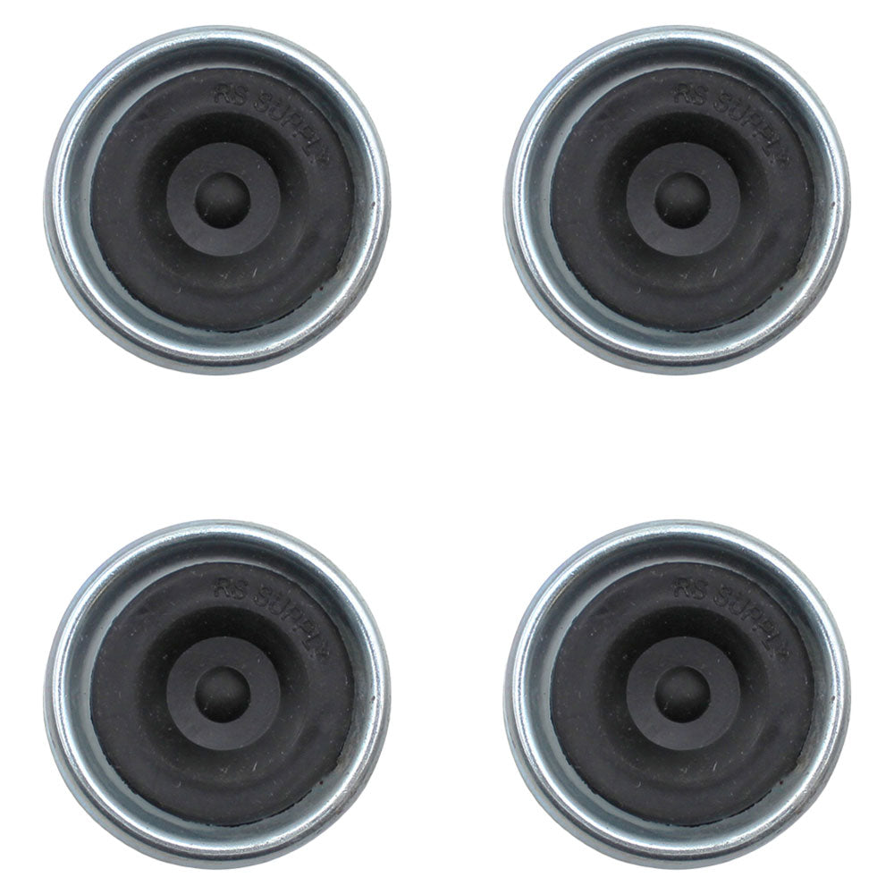 (4) 1.98" EZ Lube Grease Trailer Hub Cover Dust Cap w Rubber Plug FREE SHIPPING